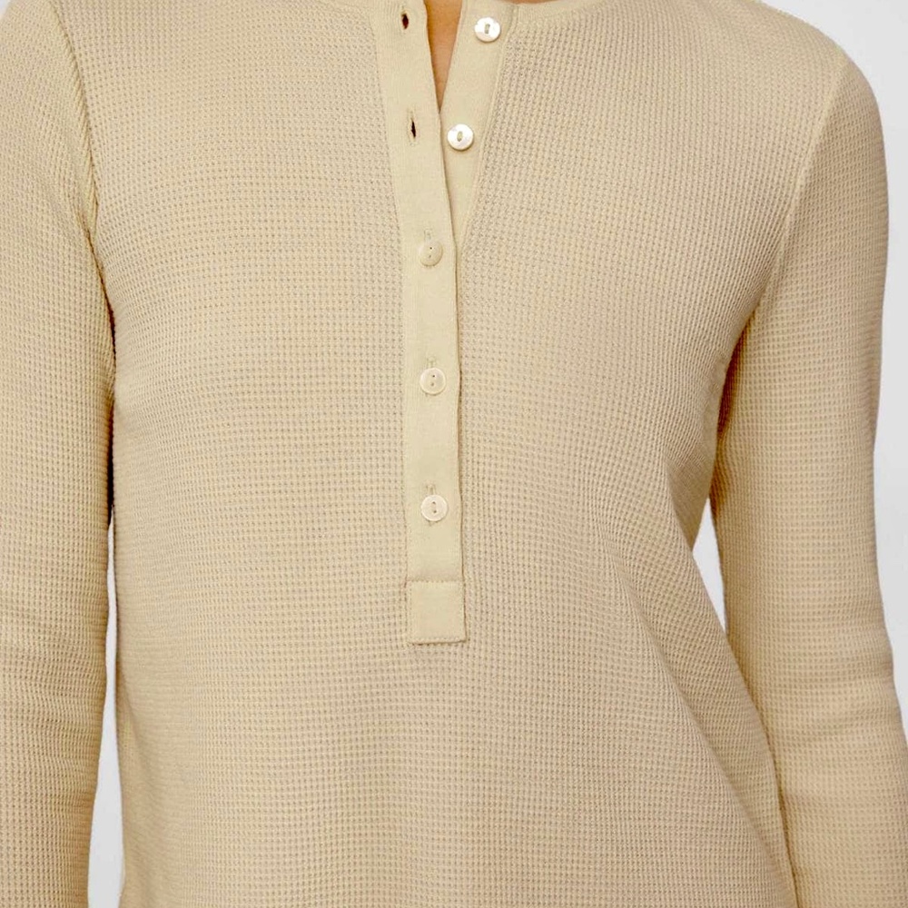 THEORY Women's  Waffle knit Cotton Long Sleeve  ~ Medium